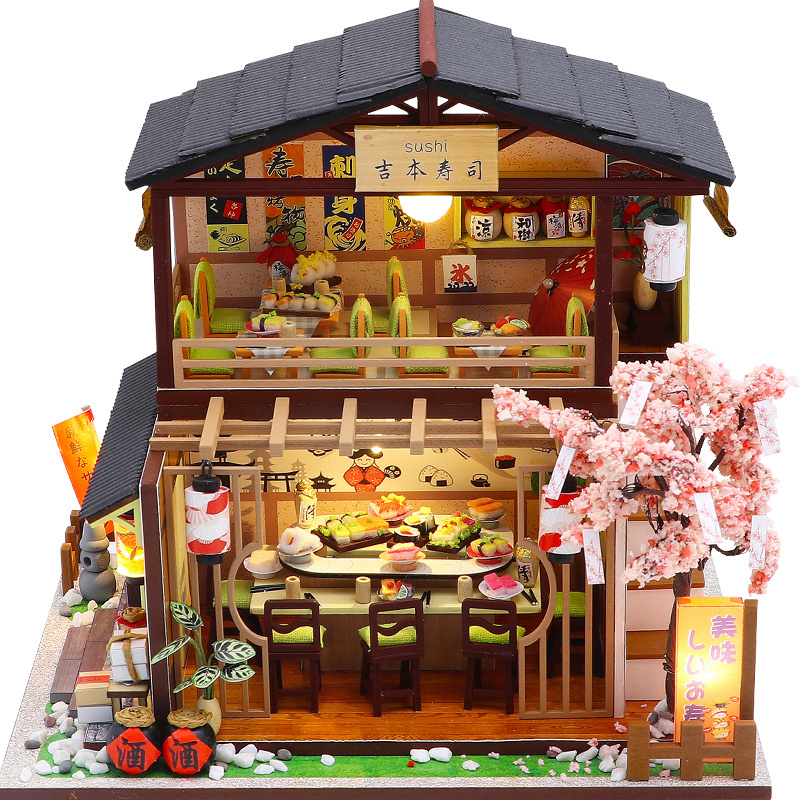 Model Kit Japanese - Kit Model miniatur kayu DIY toko