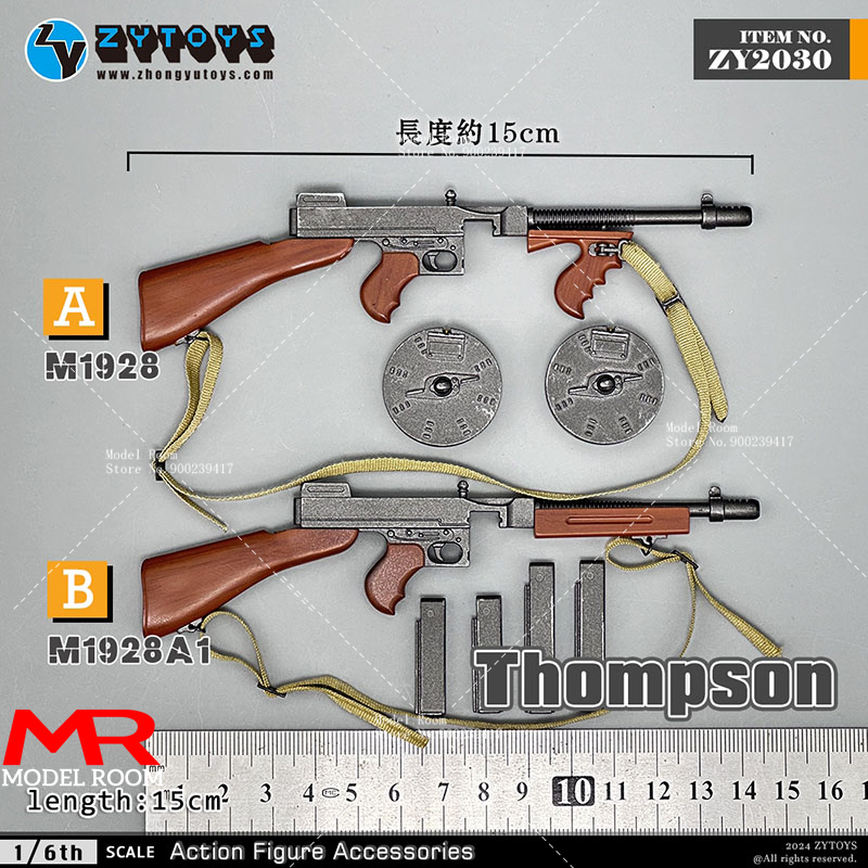 Model Kit Zza - ZYTOYS ZY2030 1/6 Skala M1928 Thompson