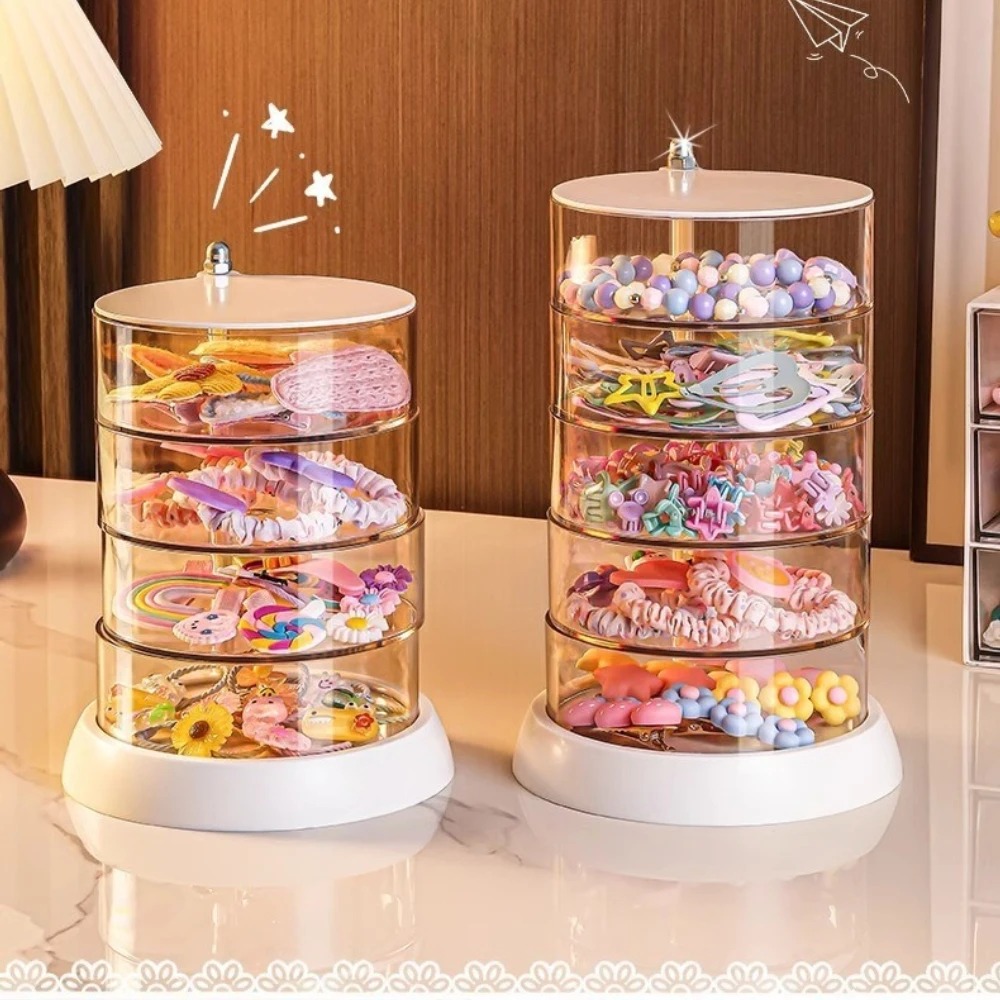 Model Kit Display - Kotak Penyimpanan Aksesoris Rambut Putar 360