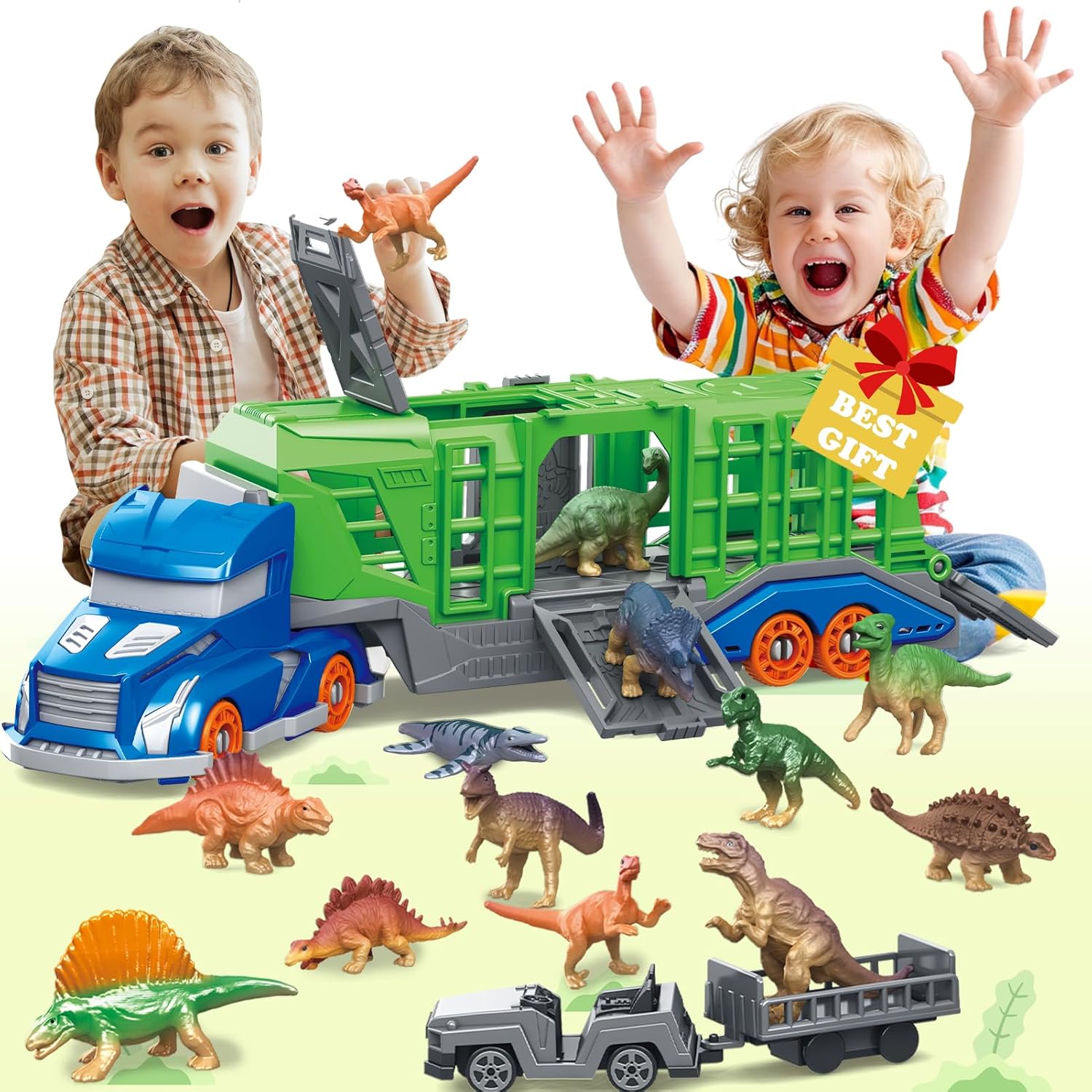 Set Mainan Kendaraan Pengangku - Model Kit Dinosaur ulasan dan harga