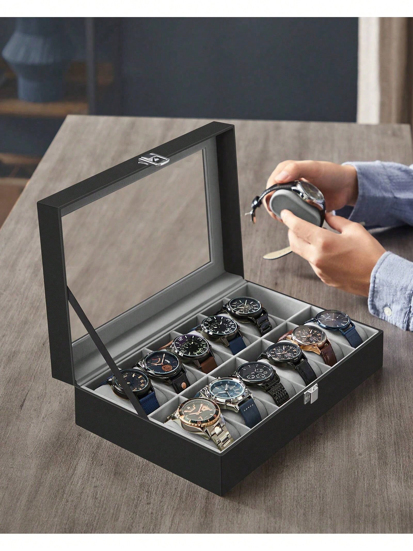 Kotak Jam Tangan 12 Slot yang  - Model Kit Display ulasan dan harga
