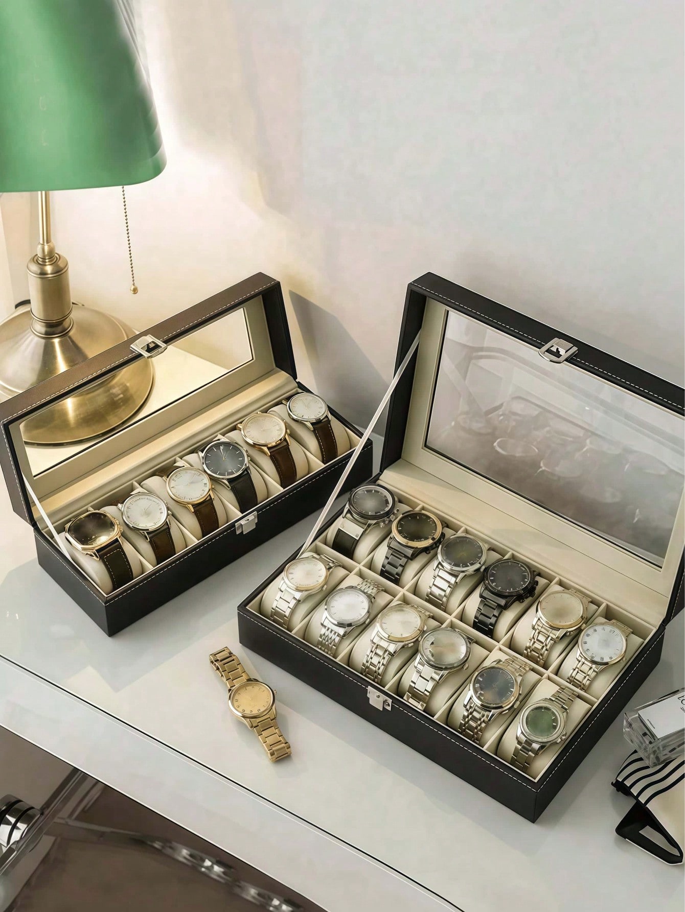 Kotak Jam Tangan Kulit dengan  - Model Kit Display ulasan dan harga