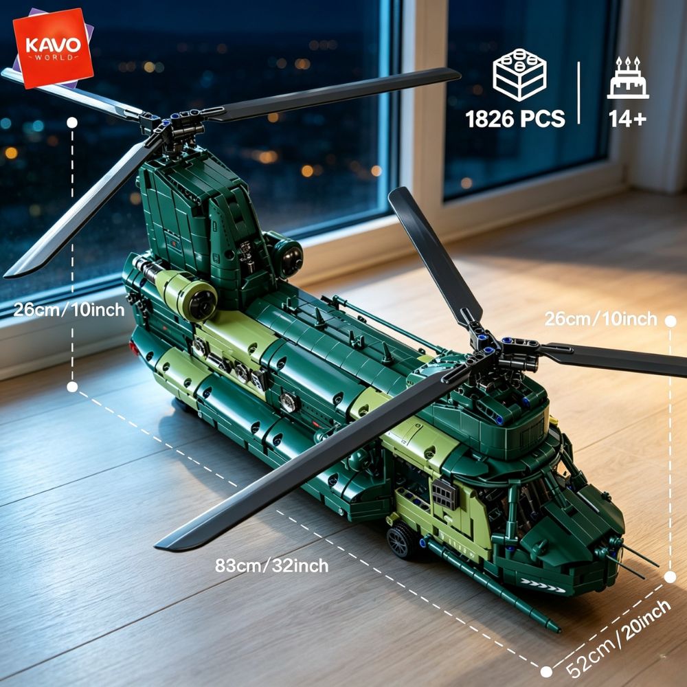KAVOWORLD 1826pcs 32inch Helik - Model Kit Levels ulasan dan harga