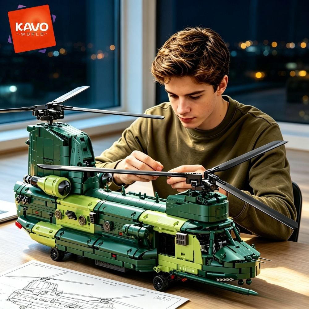 KAVOWORLD 1826pcs 32inch Helik - Model Kit Levels ulasan dan harga
